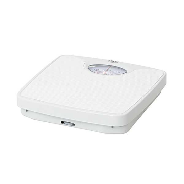 Adler Mechanical bathroom scale AD 8151w Maximum weight (capacity) 130 kg Accuracy 1000 g White