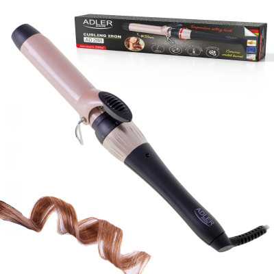 Adler Curling Iron AD 2118 Ceramic heating system Barrel diameter 32 mm Temperature (max) 200 C 56 W Black/Pink