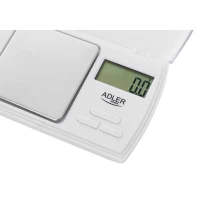 Adler Precision scale AD 3161 Maximum weight (capacity) 0.5 kg Accuracy 0.01 g White