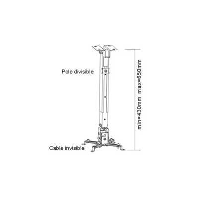 Sunne Projector Ceiling mount PRO02S Tilt, Swivel Maximum weight (capacity) 20 kg Silver