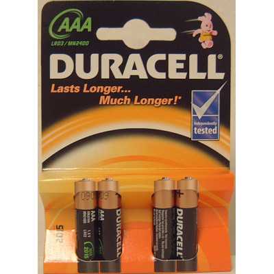 Duracell AAA/LR03 Alkaline Basic MN2400 4 pc(s)