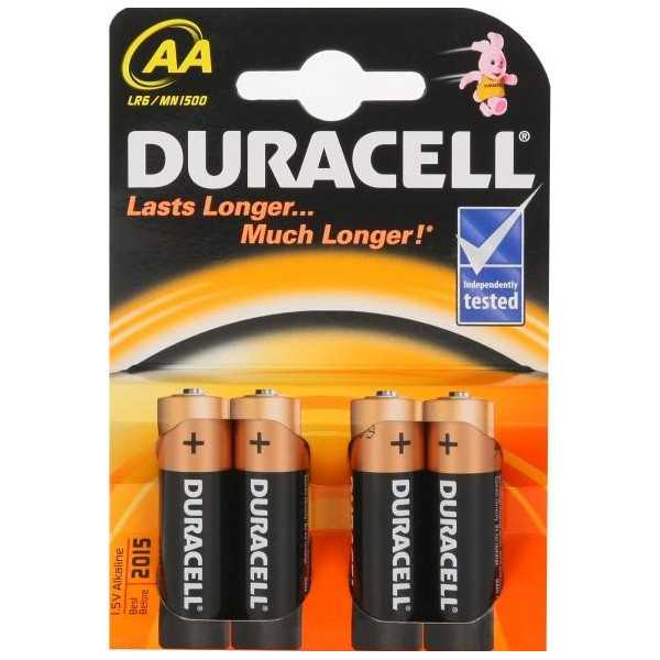 Duracell AA/LR6 Alkaline Basic MN1500 4 vnt.