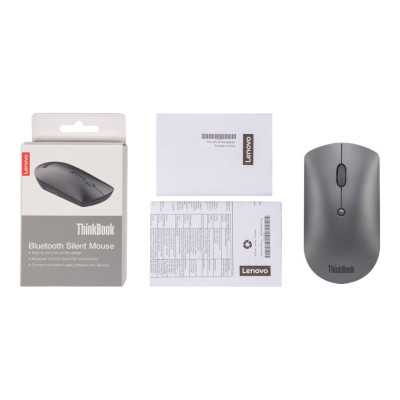 Lenovo ThinkBook Bluetooth Silent Mouse Bluetooth 5.0 Wireless 1 year(s) Iron Grey