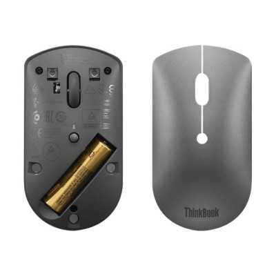 Lenovo ThinkBook Bluetooth Silent Mouse Bluetooth 5.0 Wireless 1 year(s) Iron Grey