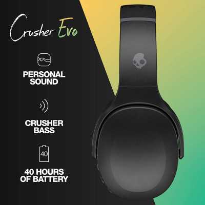 Skullcandy Wireless Headphones Crusher Evo Wireless Over-ear Microphone Wireless True Black