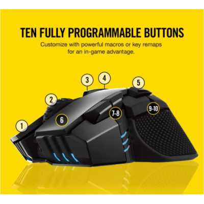 Corsair IRONCLAW RGB WIRELESS Wireless / Wired Gaming Mouse Black