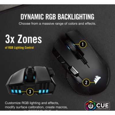 Corsair IRONCLAW RGB WIRELESS Wireless / Wired Gaming Mouse Black