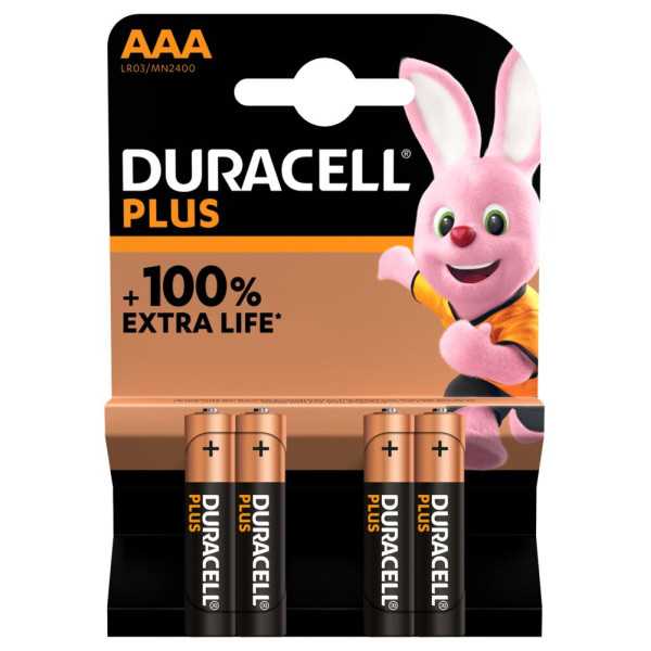 Duracell Plus MN2400 AAA šarminis 4 vnt.