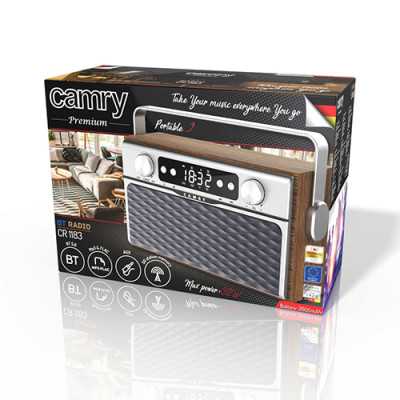 Camry Bluetooth Radio CR 1183 16 W AUX in Wooden