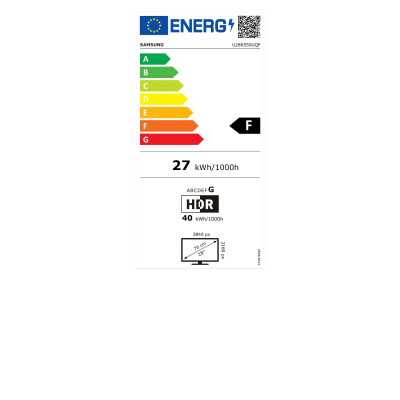 Samsung Monitor LU28R550UQPXEN 28 " IPS UHD 16:9 4 ms 300 cd/m Dark Blue Gray 60 Hz HDMI ports quantity 2