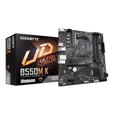 Gigabyte B550M K 1.0 M/B Processor family AMD Processor socket AM4 DDR4 DIMM Memory slots 4 Supported hard disk drive interfaces