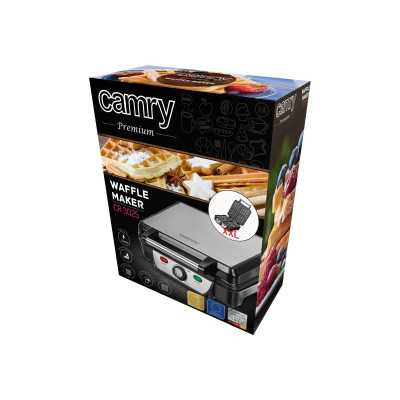 Camry Waffle maker CR 3025 1150 W Number of pastry 4 Belgium Black/Stainless steel