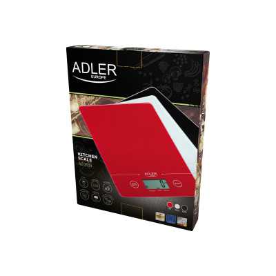 Adler Kitchen scales AD 3138 Maximum weight (capacity) 5 kg Graduation 1 g Red