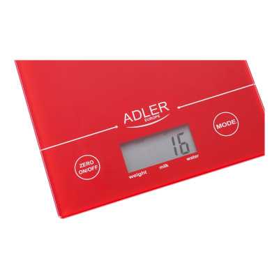 Adler Kitchen scales AD 3138 Maximum weight (capacity) 5 kg Graduation 1 g Red