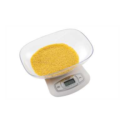 Adler AD 3137 Kitchen scales, Capacity 5 kg , Graduation 1g, Big LCD Display, Auto-zero/Auto-off, Large bowl, White Adler Adler 