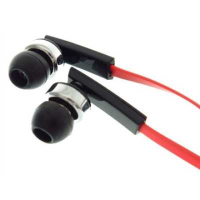 Gembird Porto earphones with microphone and volume control with flat cable Built-in microphone 3.5 mm Red/Black