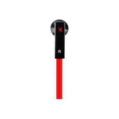 Gembird Porto earphones with microphone and volume control with flat cable Built-in microphone 3.5 mm Red/Black