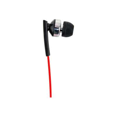 Gembird Porto earphones with microphone and volume control with flat cable Built-in microphone 3.5 mm Red/Black