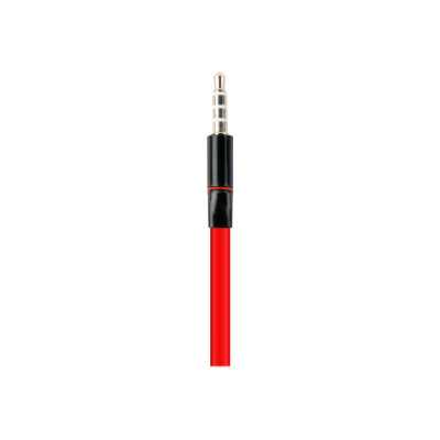 Gembird Porto earphones with microphone and volume control with flat cable Built-in microphone 3.5 mm Red/Black