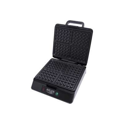 Adler Waffle maker AD 3036 1500 W Number of pastry 4 Belgium Black