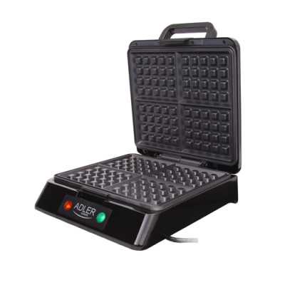 Adler Waffle maker AD 3036 1500 W Number of pastry 4 Belgium Black