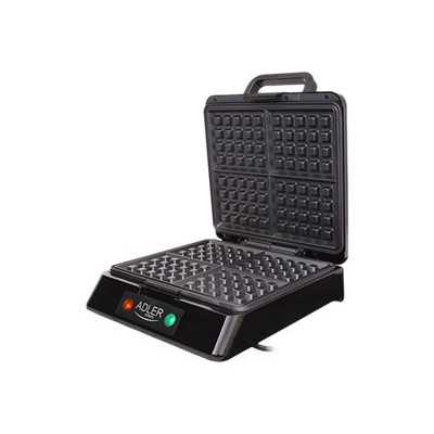 Adler Waffle maker AD 3036 1500 W Number of pastry 4 Belgium Black