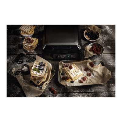 Adler Waffle maker AD 3036 1500 W Number of pastry 4 Belgium Black