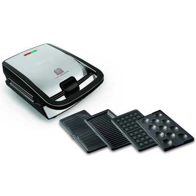 TEFAL Sandwich Maker SW854D 700 W Number of plates 4 Number of pastry 2 Black/Stainless steel