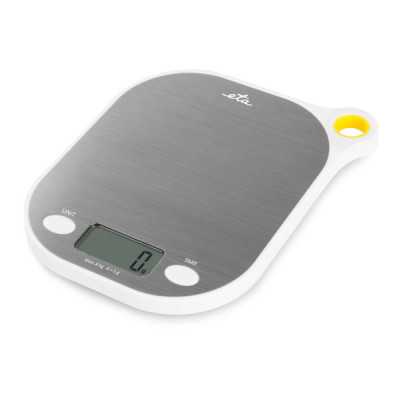 ETA Kitchen scales Grami ETA377790000 Maximum weight (capacity) 8 kg Graduation 1 g Display type LCD White/Stainless steel