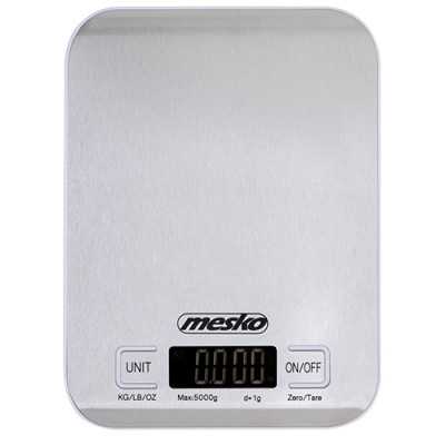 Mesko Kitchen scale MS 3169 white Maximum weight (capacity) 5 kg Graduation 1 g Inox/White