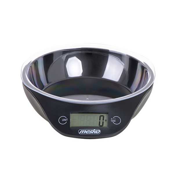 Mesko Kitchen scale with a bowl MS 3164 Maximum weight (capacity) 5 kg Graduation 1 g Display type LCD Black