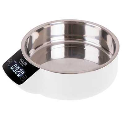 Adler Kitchen scale with a bowl AD 3166 Maximum weight (capacity) 5 kg Graduation 1 g Display type LCD White