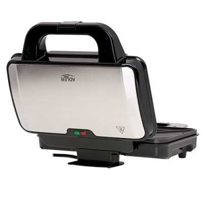 Adler Sandwich maker AD 3043 900 W Number of plates 1 Number of pastry 2 Black