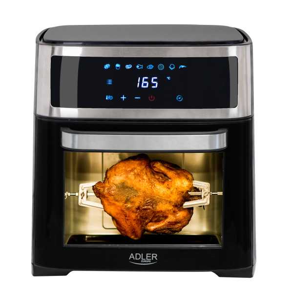 Adler Airfryer Orkaitė AD 6309 Galia 1700 W Talpa 13 L Nerūdijantis plienas/Juoda