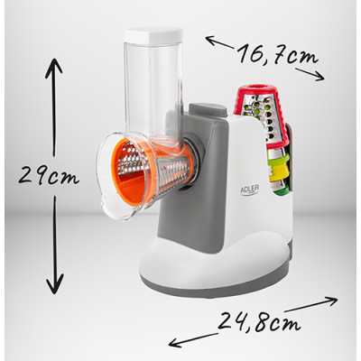 Adler Vegetable Slicer AD 4815 White/Grey 150 W