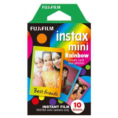 Fujifilm Instax Mini Rainbow Instant Film Quantity 10 86 x 54 mm