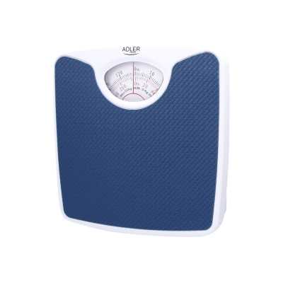 Adler Mechanical bathroom scale AD 8151b Maximum weight (capacity) 130 kg Accuracy 1000 g Blue/White