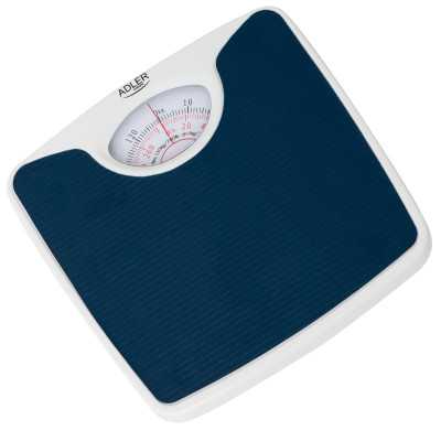 Adler Mechanical bathroom scale AD 8151b Maximum weight (capacity) 130 kg Accuracy 1000 g Blue/White