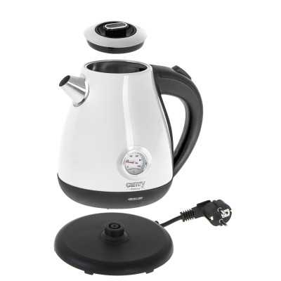 Camry Kettle with a thermometer CR 1344 Electric 2200 W 1.7 L Stainless steel 360 rotational base White