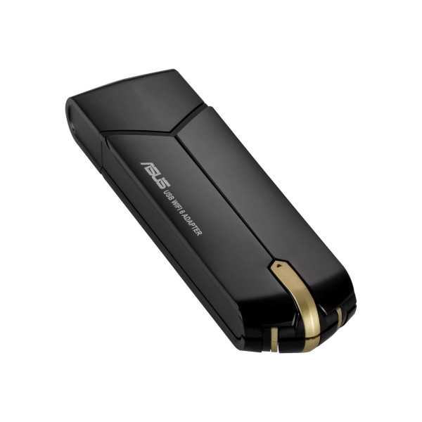 Asus Wireless Dviejų juostų USB-AX56 AX1800 (be dėklo) 802.11ax 1201+574 Mbit/s tinklo palaikymas Ne MU-MiMO Taip