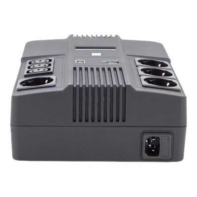 Digitus All-in-One UPS All-in-One UPS, 600VA/360W, LED 12V/7Ah x1, 4x CEE 7/7,3x IEC C13, USB, RJ45 600 VA 360 W