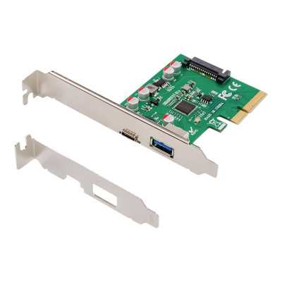 DIGITUS PCIe card, USB-C 3.1 Gen 2, 10Gpbs, USB-A 3.1 Digitus PCIe card, USB-C 3.1 Gen 2, 10Gpbs, USB-A 3.1 DS-30225