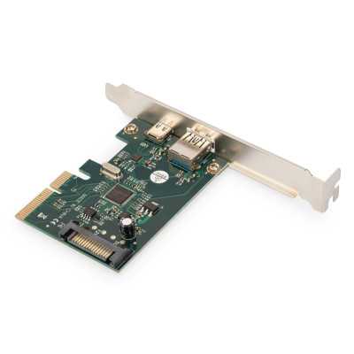 DIGITUS PCIe card, USB-C 3.1 Gen 2, 10Gpbs, USB-A 3.1 Digitus PCIe card, USB-C 3.1 Gen 2, 10Gpbs, USB-A 3.1 DS-30225