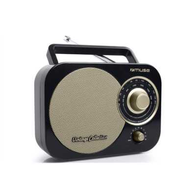 Muse Portable radio M-055RB AUX in Black/Gold