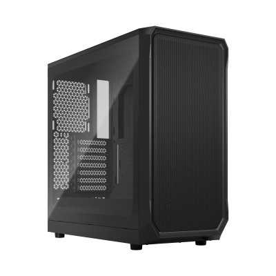 Fractal Design Focus 2 Side window Black TG Clear Tint Midi Tower Power supply included No