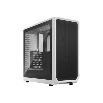 Fractal Design Focus 2 Side window White TG Clear Tint Midi Tower Power supply included No