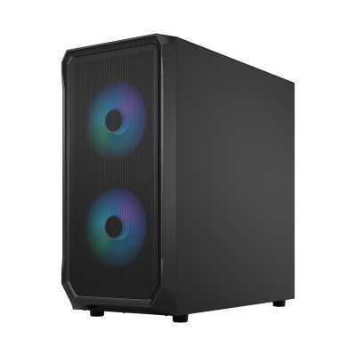 Fractal Design Focus 2 Side window RGB Black TG Clear Tint Midi Tower Power supply included No