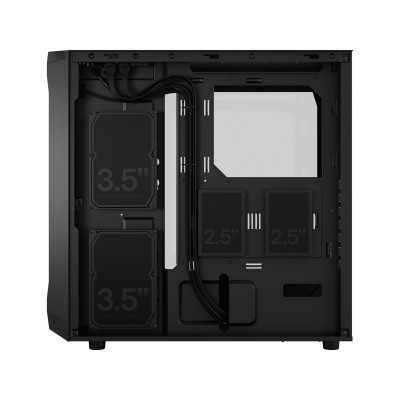 Fractal Design Focus 2 Side window RGB Black TG Clear Tint Midi Tower Power supply included No