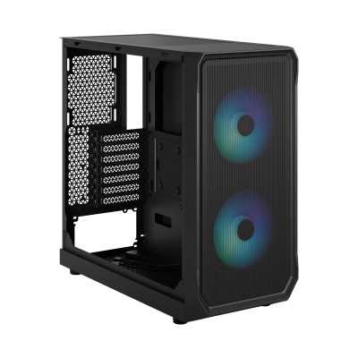 Fractal Design Focus 2 Side window RGB Black TG Clear Tint Midi Tower Power supply included No