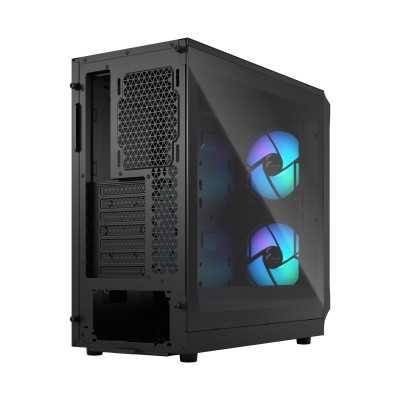 Fractal Design Focus 2 Side window RGB Black TG Clear Tint Midi Tower Power supply included No